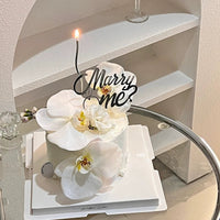 Proposal Cake Decoration Marry Me Inserts Acrylic Marry Me Wedding Marriage Engagement Couple Confession Plug-in Good Vibrations