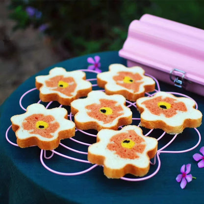 Suncity Baking Mold Toast Bread Mold Carbon Steel Pink Heart-Shaped Flower-Shaped Non-Stick Toast Box Bread Mold Good Vibrations