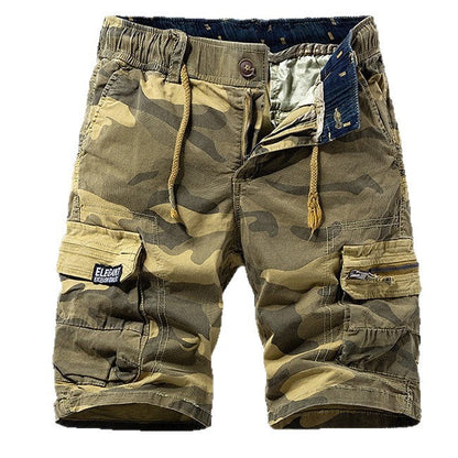 Men's Summer New Camouflage American Street Outdoor Tooling Shorts Stretch Cross-border for Amazon 9383 Good Vibrations