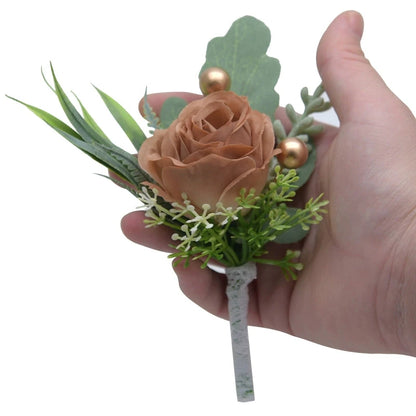 Mori Style Fresh Artificial Rose Groomsman and Bridesmaid Corsage Bridegroom Bride Wedding Wedding and Wedding Celebration Supplies Placket Flower Good Vibrations