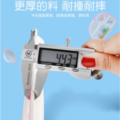 Bamboo Fiber Kids Tableware Kids Set Cartoon Grid Plate Baby Rice Bowl Drop-Resistant Spork Chopsticks Complementary Food Good Vibrations