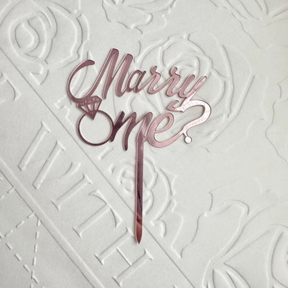 Proposal Cake Decoration Marry Me Inserts Acrylic Marry Me Wedding Marriage Engagement Couple Confession Plug-in Good Vibrations