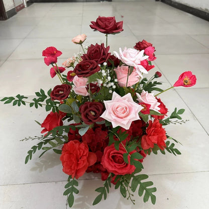 Double-Pole Iron Full Flower Arch Shelf Entrance Door Layout Semicircle Arch Wedding Scene Decoration Background Door Frame Good Vibrations