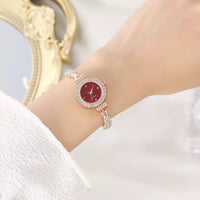 2024 New Arrival Fashion Diamond round Women's Watch Free Adjustment Bracelet Watch Women's Quartz Watch Good Vibrations