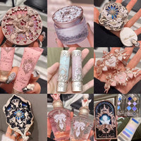 Flower Know Large Gift Box Perfume Dotted Brush Barrettes Lip Mud Good Vibrations