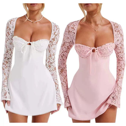 Sexy Top Slim Fit Tank Dress Sexy Lace Lace Silm Backless Dress Good Vibrations