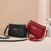 Bag Female Fashion Quilted Middle-Aged Multi Compartment Cross Body Bag Good Vibrations