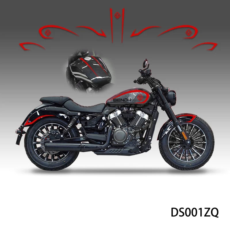 Applicable to Benda Wollastonite 250 Sticker Applique Car Body Decoration Latte Art Prints Modified Motorcycle Parts Accessories Good Vibrations