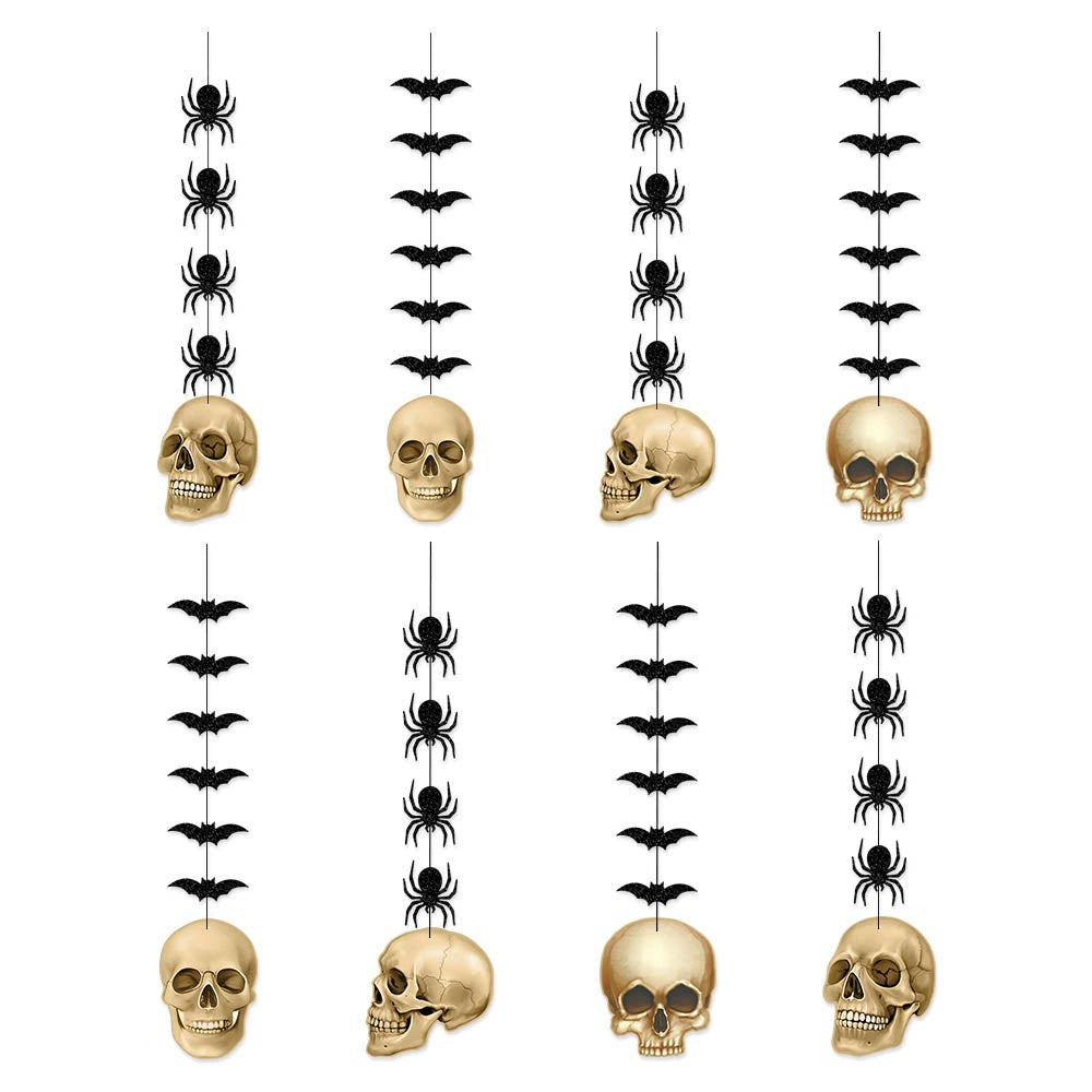 Halloween Headband Spider Web Pumpkin Skull Head Charm Good Vibrations