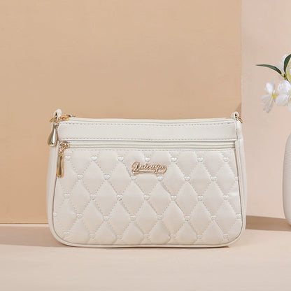 Bag Female Fashion Quilted Middle-Aged Multi Compartment Cross Body Bag Good Vibrations