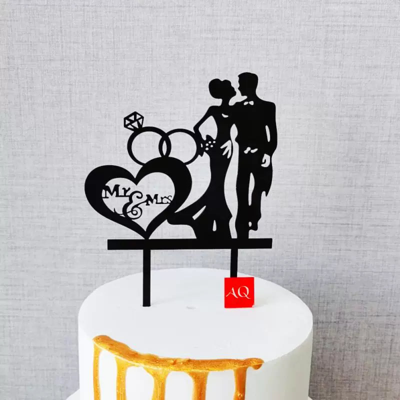 Valentine's Day Cake Plug-in Wedding Anniversary Wedding Proposal Acrylic Cake Insertion Dress up Card Baking Ornaments Good Vibrations