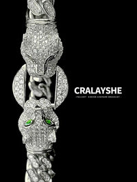 Accessible Luxury Double-Headed Leopard Titanium Steel Hip Hop Style Men's Bracelet Good Vibrations