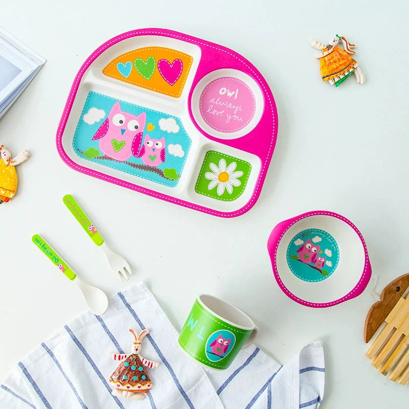 Food Grade Bamboo Fiber Eating Bowl Drop-Resistant Environmental-Friendly Tableware Good Vibrations