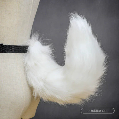 Stuffed Dog Ear Dog Tail Cosplay Accessories Handmade Headband