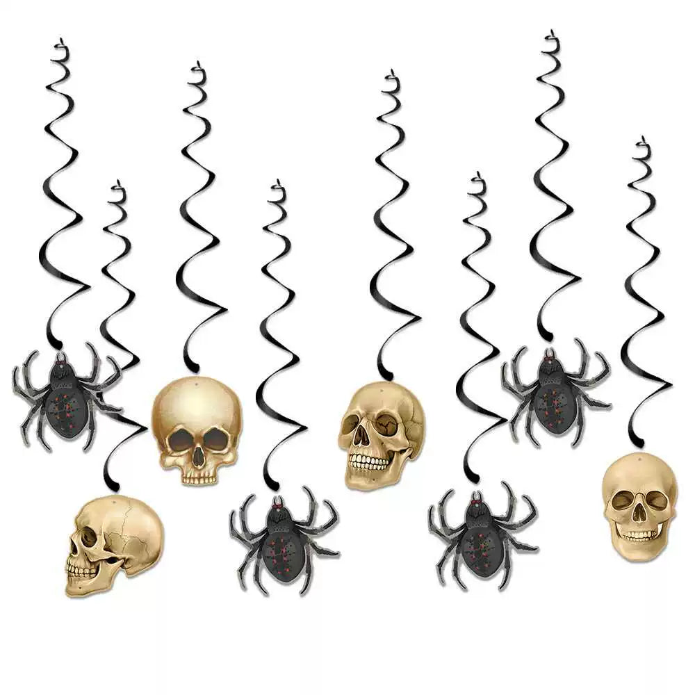 Halloween Headband Spider Web Pumpkin Skull Head Charm Good Vibrations