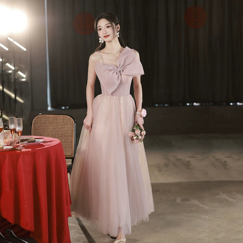 Pink Summer Fairy Long Bridesmaid Dress Good Vibrations