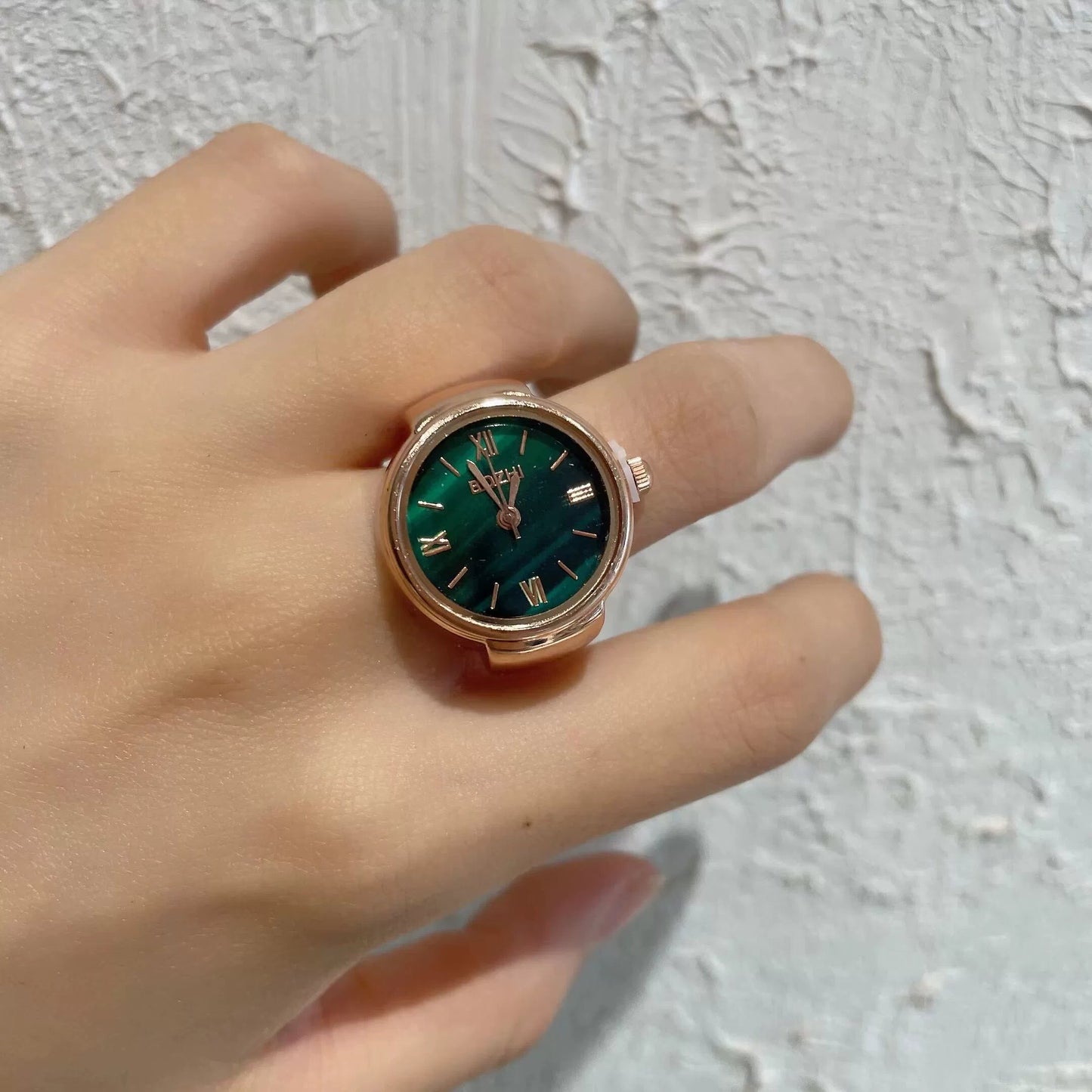 Heart Full Diamond Watch Ring Retro Middle-Ancient Cute Earth Cool Men and Women Millennium Sexy Pink Peach Heart Disco Harajuku Good Vibrations