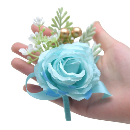 Mori Style Fresh Artificial Rose Groomsman and Bridesmaid Corsage Bridegroom Bride Wedding Wedding and Wedding Celebration Supplies Placket Flower Good Vibrations