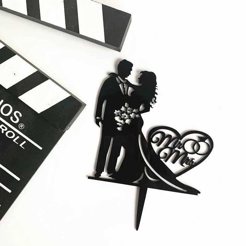 Valentine's Day Cake Plug-in Wedding Anniversary Wedding Proposal Acrylic Cake Insertion Dress up Card Baking Ornaments Good Vibrations