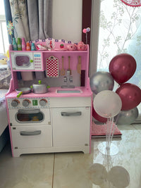 Kids Play House Refrigerator Wooden Children's Early Education Baby Girl Smart Water Wooden Kitchen Toys Suit Good Vibrations