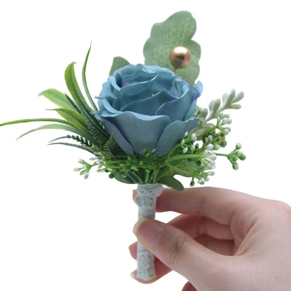 Mori Style Fresh Artificial Rose Groomsman and Bridesmaid Corsage Bridegroom Bride Wedding Wedding and Wedding Celebration Supplies Placket Flower Good Vibrations