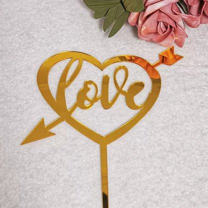 Valentine's Day Cake Plug-in Wedding Anniversary Wedding Proposal Acrylic Cake Insertion Dress up Card Baking Ornaments Good Vibrations