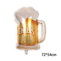 Adult Birthday Arrangement Champagne Bottle Wine Glass Shape Aluminum Film Balloon Wedding Party New Year Decoration Photo Props Good Vibrations