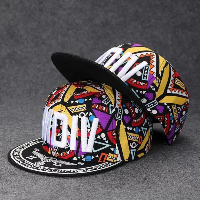 Sun Hat Men's Summer Street Dance Hip-Hop Flat Brim Hat Good Vibrations