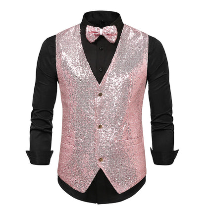Bow Tie Sequined British Retro Vest Good Vibrations