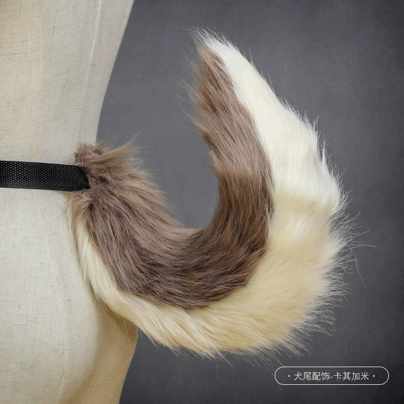 Stuffed Dog Ear Dog Tail Cosplay Accessories Handmade Headband