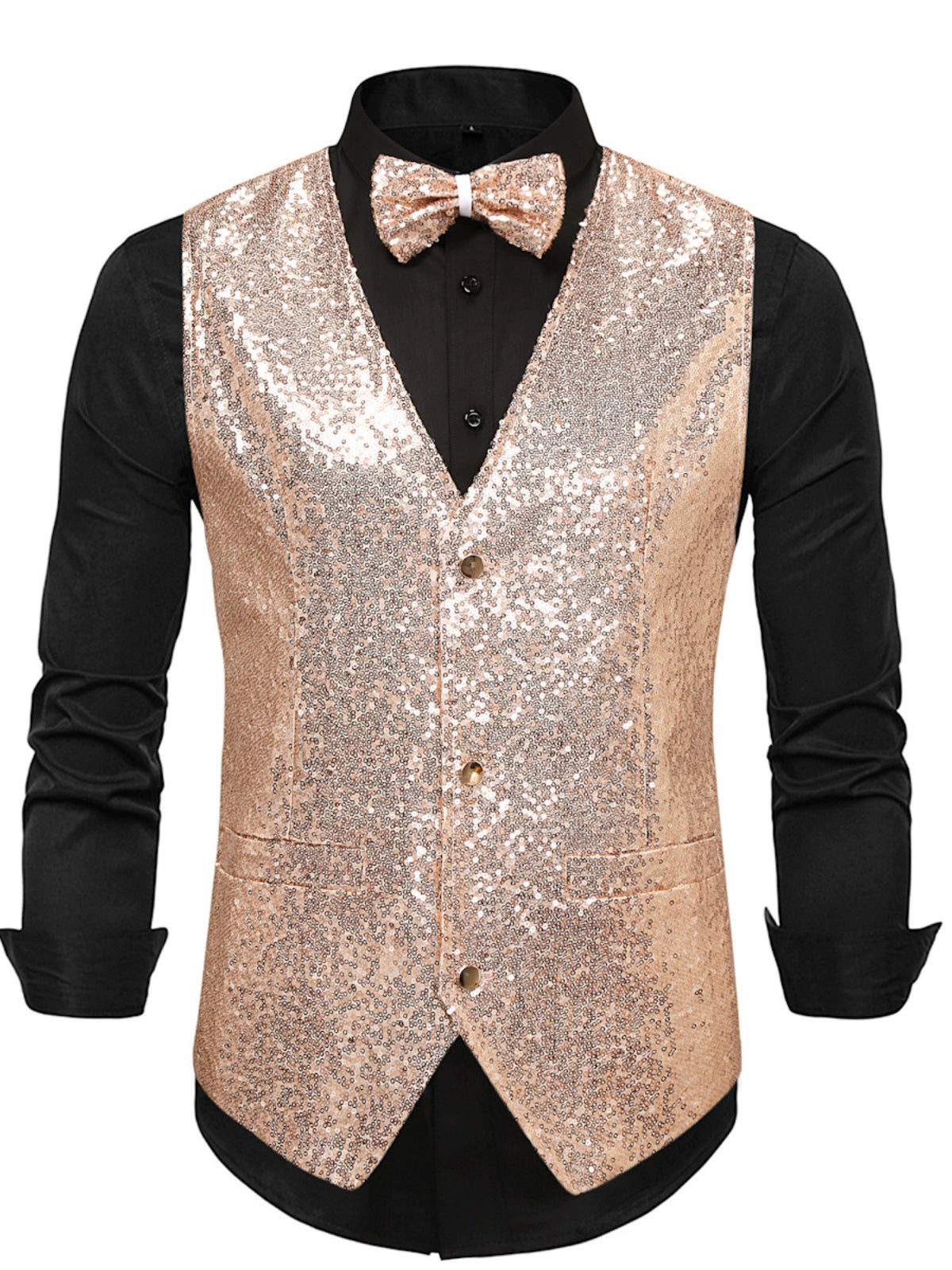 Bow Tie Sequined British Retro Vest Good Vibrations