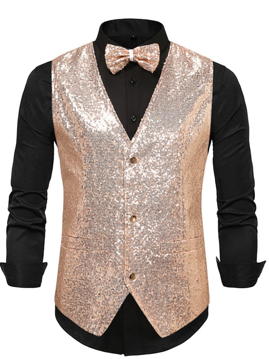 Bow Tie Sequined British Retro Vest Good Vibrations