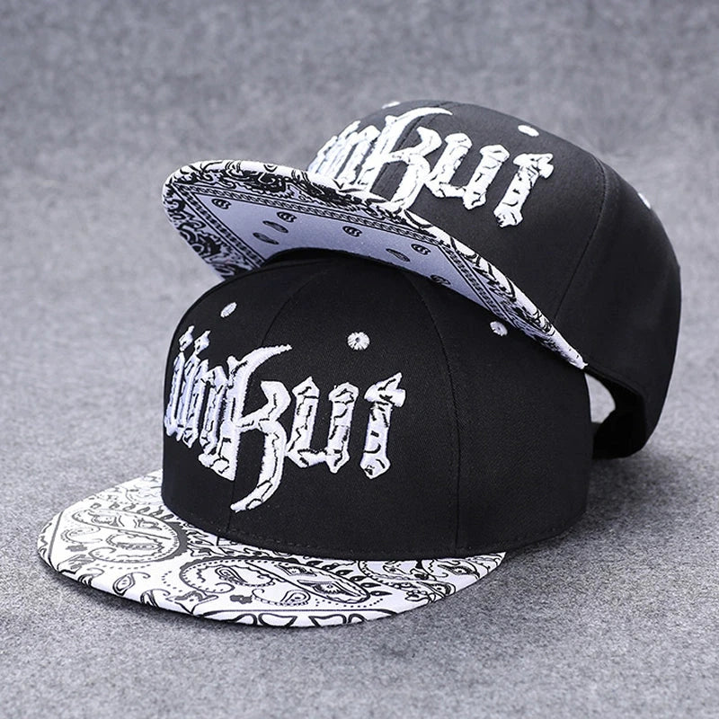 Sun Hat Men's Summer Street Dance Hip-Hop Flat Brim Hat Good Vibrations
