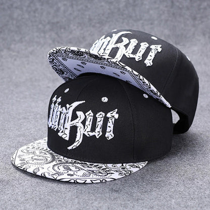 Sun Hat Men's Summer Street Dance Hip-Hop Flat Brim Hat Good Vibrations