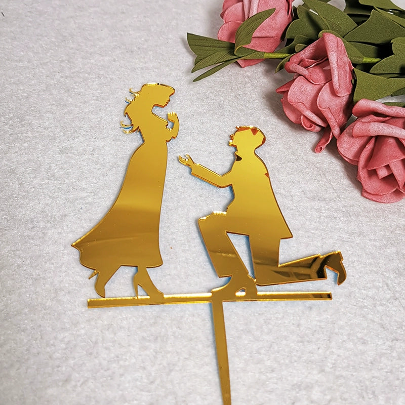 Valentine's Day Cake Plug-in Wedding Anniversary Wedding Proposal Acrylic Cake Insertion Dress up Card Baking Ornaments Good Vibrations