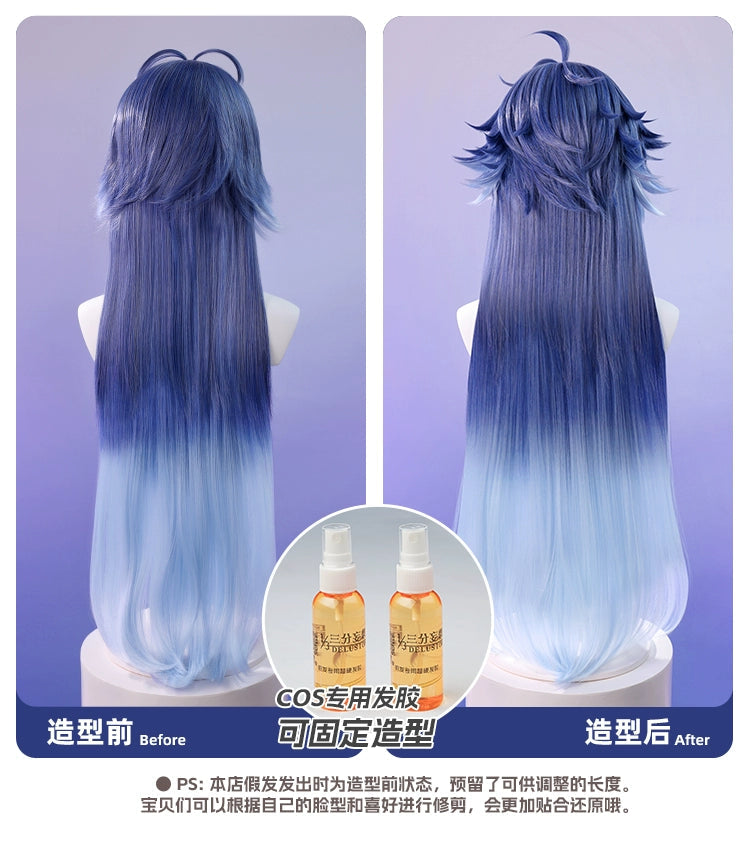 Genshin Impact Flins Cosplay Wig Kyryll Chudomirovich Flins Cosplay Wig Long Hair For Hallowmas Party Game Adult Women Men Prop Good Vibrations