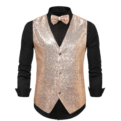 Bow Tie Sequined British Retro Vest Good Vibrations