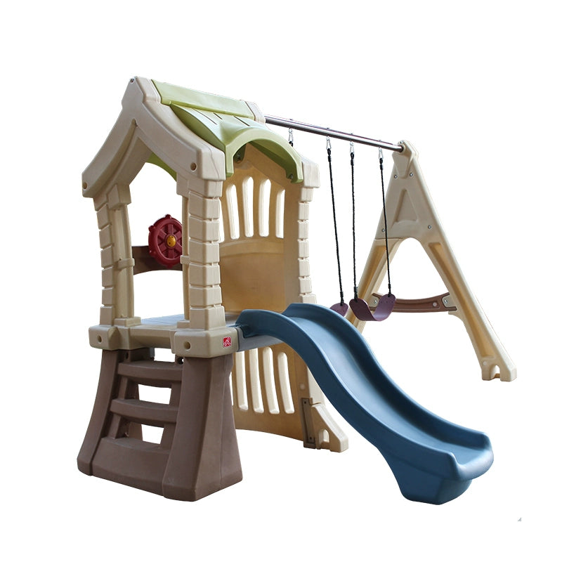 Kids' Playhouse Outdoor Play House Toys Indoor Multifunctional Small House Slide Combination Mushroom House Amusement Park Good Vibrations