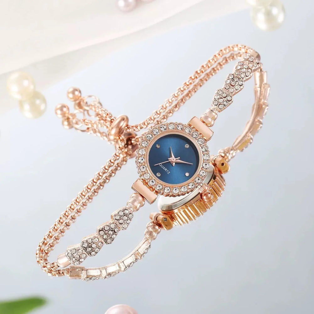2024 New Arrival Fashion Diamond round Women's Watch Free Adjustment Bracelet Watch Women's Quartz Watch Good Vibrations