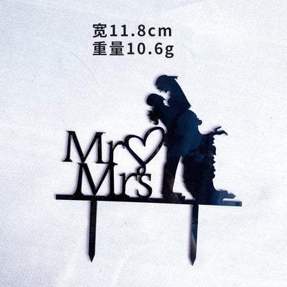 Proposal Cake Decoration Marry Me Inserts Acrylic Marry Me Wedding Marriage Engagement Couple Confession Plug-in Good Vibrations