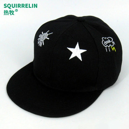 Sun Hat Men's Summer Street Dance Hip-Hop Flat Brim Hat Good Vibrations