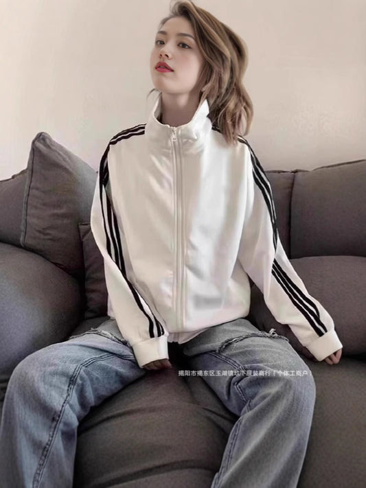Zipper Jacket Men's Daily Casual Men's Vertical Collar Jacket Men's All-match New Jacket Outerwear Baseball Uniform Good Vibrations