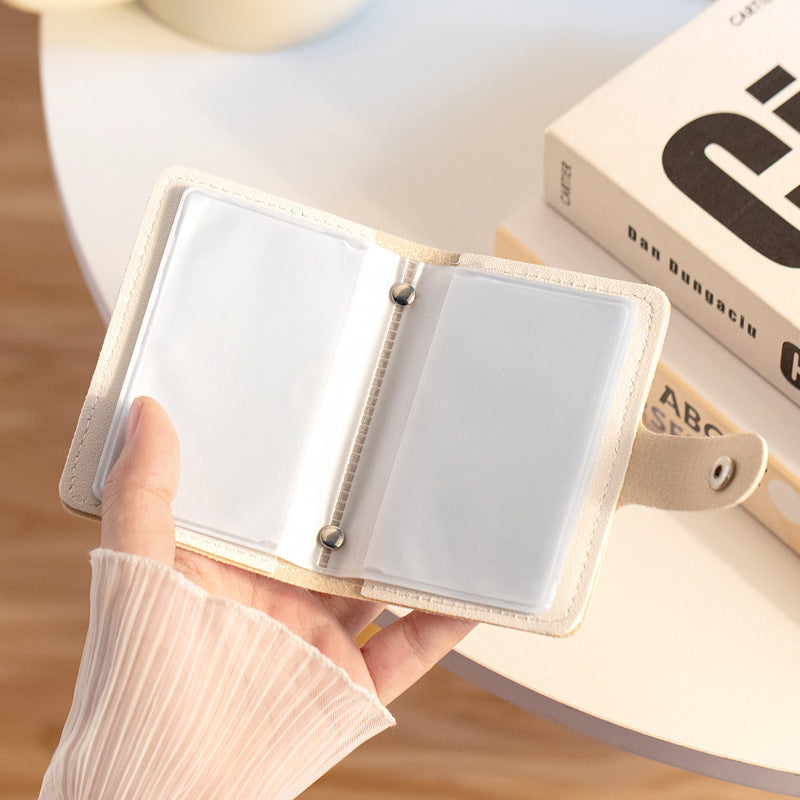 Cute Cartoon Card Bag Women's Buckle Large Capacity Multi-Card Slot Ultra-thin Small Men's Card Clamp Bag Driver's License Card Cover Good Vibrations