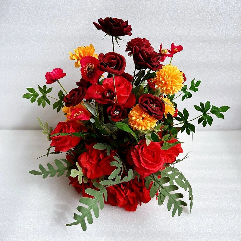 Double-Pole Iron Full Flower Arch Shelf Entrance Door Layout Semicircle Arch Wedding Scene Decoration Background Door Frame Good Vibrations