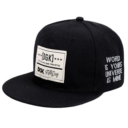 Sun Hat Men's Summer Street Dance Hip-Hop Flat Brim Hat Good Vibrations