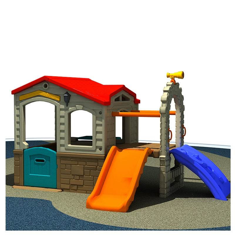 Kindergarten Outdoor Multi-Functional Game House Small House Children Play House Slide Combination Mushroom House Amusement Park Good Vibrations