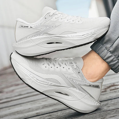 Running Shoes Carbon Board Speciality Marathon Men Sports Breathable Lightweight Women's Comfortable Athletic Nonskid Sneakers Good Vibrations