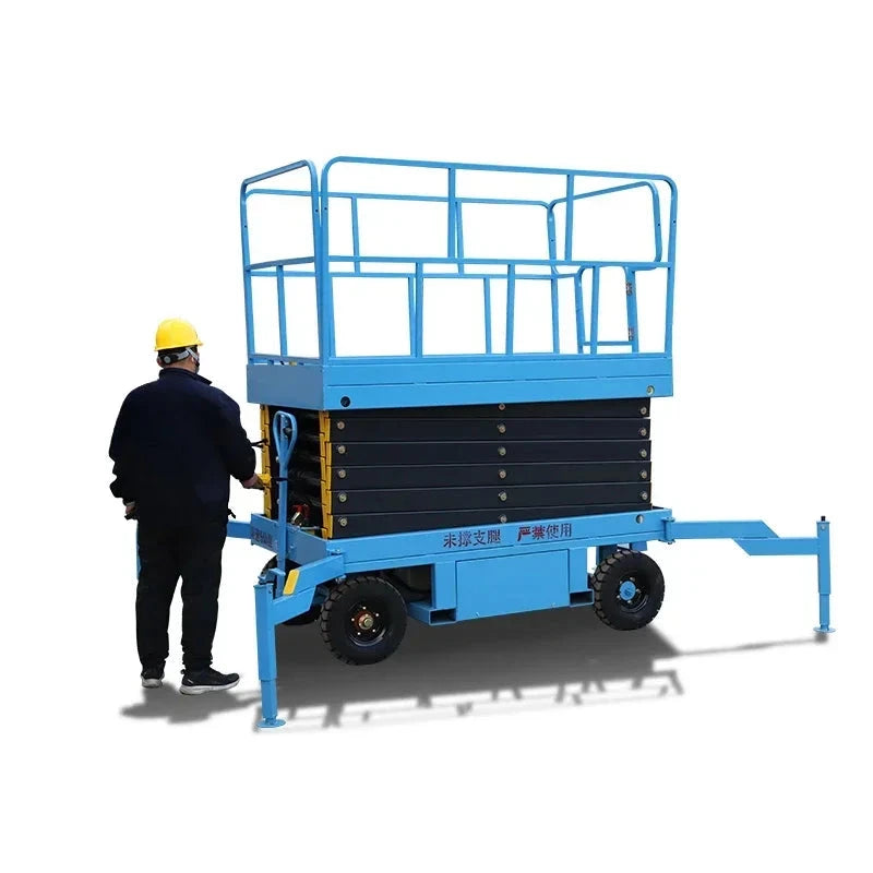 Electric Scissor Lift  Aerial Platform 6m 8m 10m 12m Skylift Mobile Lifter Scaffolding Hydraulic Scissor Lifts Trolley 30 Ft Good Vibrations