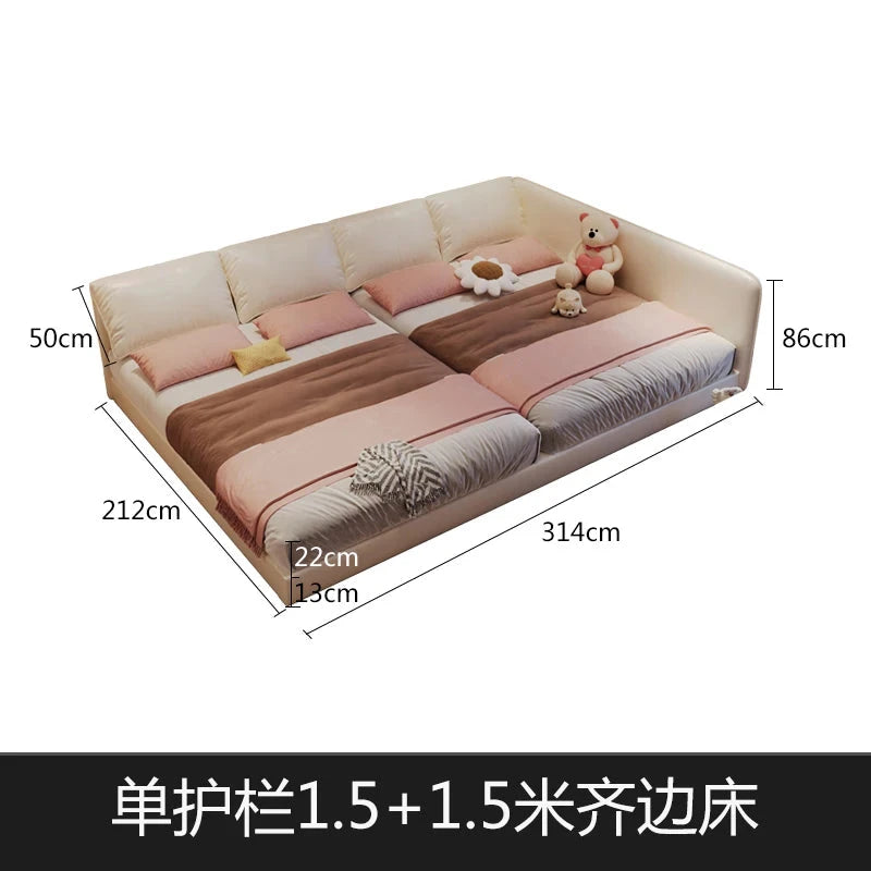 King Size Europian Bed Modern Minimalist Luxury Kids Children Bed Sleeping 180x200 Cama De Lujo Para Dormitorio Home Furniture Good Vibrations