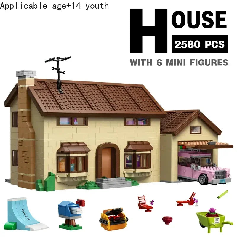 IN stockThe Supermarket House And Kwik E Mart Building Blocks Bricks 16004 16005 Christmas Toy Gift Compatible 71006 71016 Good Vibrations